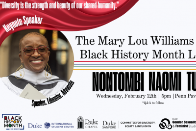 Black History Month Lecture: Nontombi Naomi Tutu